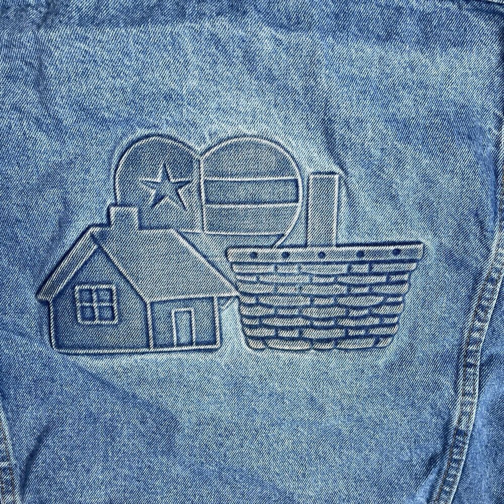 Vintage TYCA Blue Denim Jacket Men Medium Farm Heart Basket Made In USA‎ - Picture 2 of 13